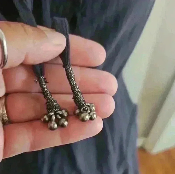 Intimately Free Free People Womens Blue Boho Crochet Neck Short Swing Dress XS - Picture 7 of 14